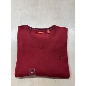 IZOD‎ Men's Long Sleeve V Neck Sweater 100% Cotton Long Sleeve Red Size XXL NWT